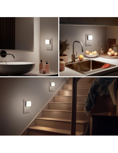 Luz Nocturna LED Briignite Cuadrada 0.3W Paquete de 2