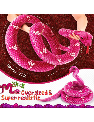 Peluche de Serpiente MGZTTHW 180 cm Realista para Niños