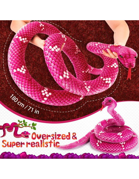 Peluche de Serpiente MGZTTHW 180 cm Realista para Niños