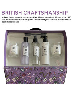 Conjunto de Regalo de Lavanda y Tomillo Olivia Blake - Velas, Gel, Bruma y Loción 2