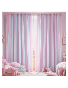 Cortinas Transparentes Eimilaly Arcoíris 2 Paneles 149,86x213,36cm