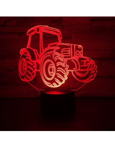 Lámpara de Noche 3D Tractor Comiwe, 16 Colores, Control Remoto 2