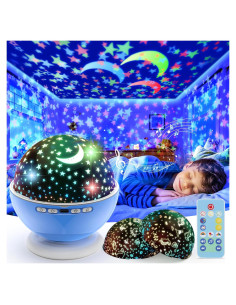 Proyector de Estrellas BAISIQI Luz Nocturna 3 Películas 18 Modos