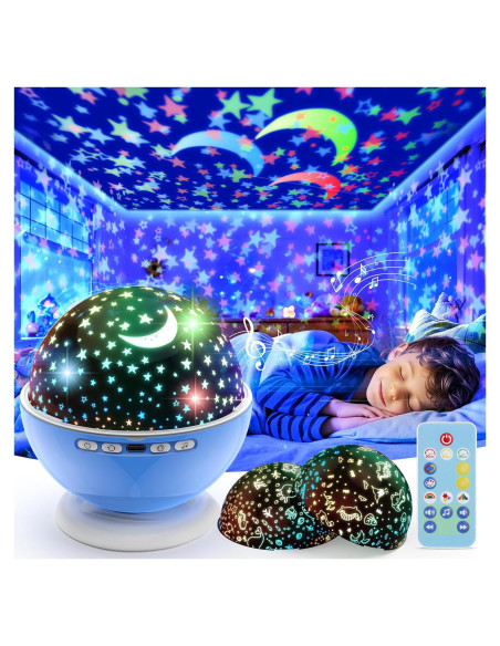 Proyector de Estrellas BAISIQI Luz Nocturna 3 Películas 18 Modos