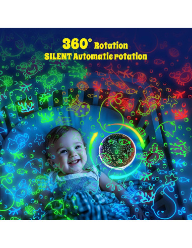 Proyector de Estrellas BAISIQI Luz Nocturna 3 Películas 18 Modos