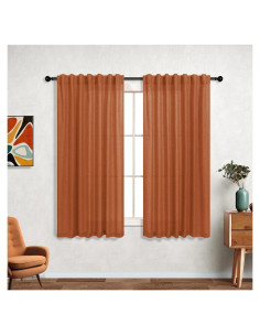 Cortinas KOUFALL Naranjas Quemadas 52x114 cm Pack de 2