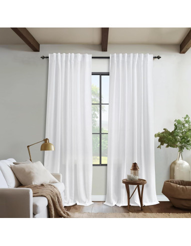 Cortinas KOUFALL 152x229 cm Semitransparentes Juego de 2