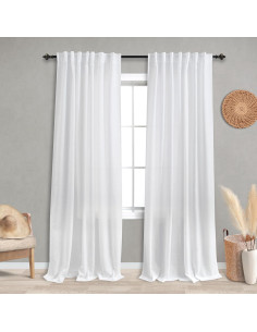 Cortinas Lino KOUFALL 152x213 cm 2 Paneles Filtrado Luz 2