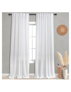Cortinas Transparentes KOUFALL 132x305 cm Juego de 2 Paneles