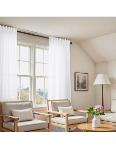Cortinas Transparentes KOUFALL 132x305 cm Juego de 2 Paneles 2