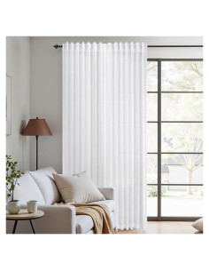 Cortinas Sheer KOUFALL 2 Paneles 152x243 cm Lino/Poliéster