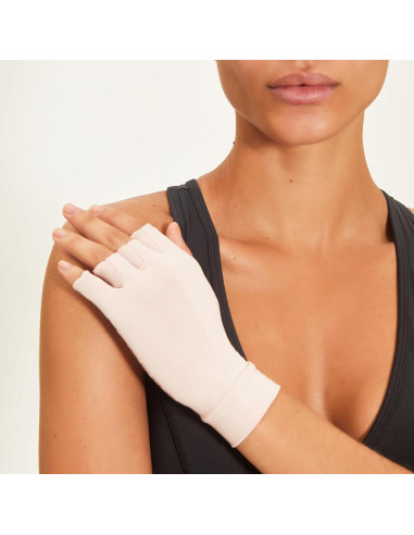 Guantes de Sol Sin Dedos Unisex UPF 50+ Caramelo Claro Pequeño