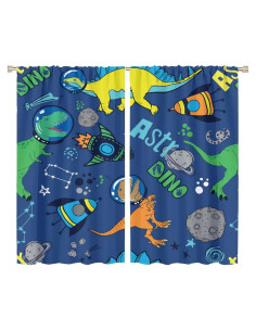 Cortina Opaca Kurtect Dinosaurio 182x160 cm 2 Piezas