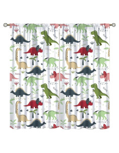 Cortina Opaca Kurtect Dinosaurio 160x183 cm Colorida