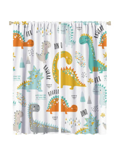 Cortina Opaca Kurtect Dinosaurio 106x137 cm 2 Piezas