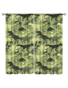Cortina Opaca Kurtect Dinosaurio 132x213 cm 2 Paneles