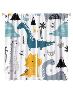 Cortina Opaca Kurtect Dinosaurio 106x114 cm 2 Piezas