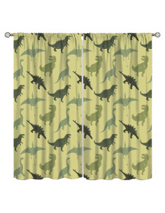 Cortina Opaca Kurtect Dinosaurio 182x160 cm 2 Paneles