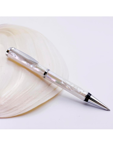Bolígrafo de lujo LACHIEVA LUX de madreperla blanca con recarga P900M