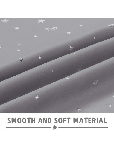 Cortinas Blackout PrinceDeco 2 Paneles Estrellas Brillantes