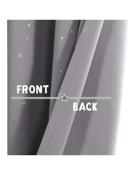Cortinas Blackout PrinceDeco 2 Paneles Estrellas Brillantes