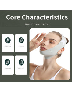 Reductor de Papada Yiiektily, Cinturón Facial Ajustable 57cm 2