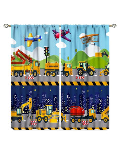 Cortinas Blackout SXXLDNG 2 Paneles Caricatura Niños 106x213cm