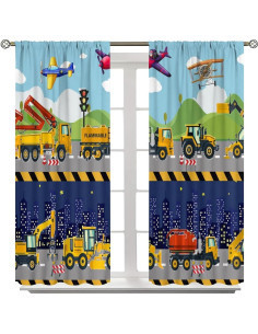Cortinas Blackout SXXLDNG 2 Paneles Caricatura Niños 106x213cm 2