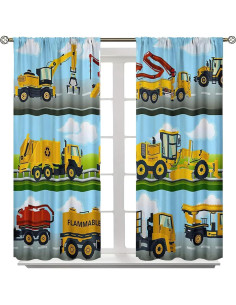 Cortinas de Niños SXXLDNG 2 Paneles 54x53 cm Caricatura 2