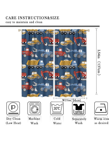 Cortinas de Auto de Dibujos Animados SXXLDNG 2 Paneles 53x135cm