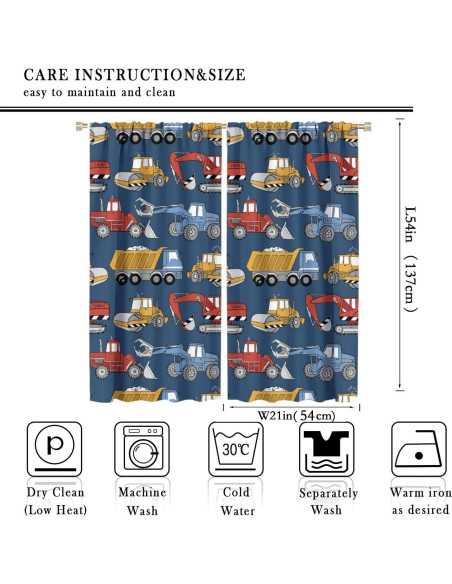 Cortinas de Auto de Dibujos Animados SXXLDNG 2 Paneles 53x135cm