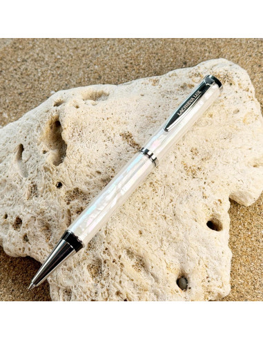 Bolígrafo de lujo LACHIEVA LUX de madreperla blanca con recarga P900M