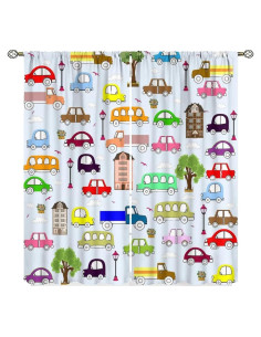 Cortinas de Ventana SXXLDNG 2 Paneles 53x160 cm Dibujos Animados