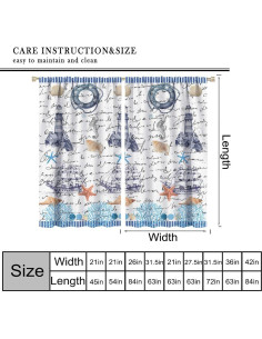 Cortinas Náuticas AAVEUP 53x114 cm Diseño Art Deco 2