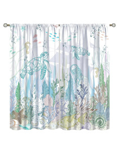 Cortinas AAVEUP Acuarela Tortuga Marina 54x114cm 30% Luz