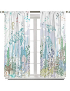 Cortinas AAVEUP Acuarela Tortuga Marina 54x114cm 30% Luz 2