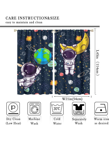 Cortinas Blackout Llylumty Espacio 2 Paneles 53,5x114cm