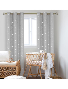 Cortinas Opacas BGment para Niños 2 Paneles 106x213 cm 2