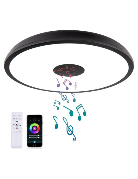 Lámpara de Techo LED ASALL 18W con Altavoz Bluetooth RGB Lámpara de Techo LED ASALL 18W con Altavoz Bluetooth RGB