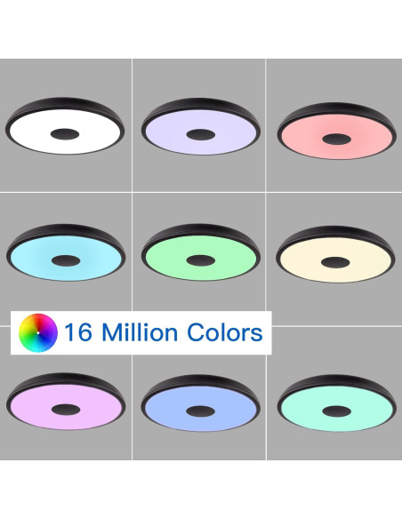 Lámpara de Techo LED ASALL 27.94 cm con Altavoz Bluetooth Lámpara de Techo LED ASALL 27.94 cm con Altavoz Bluetooth