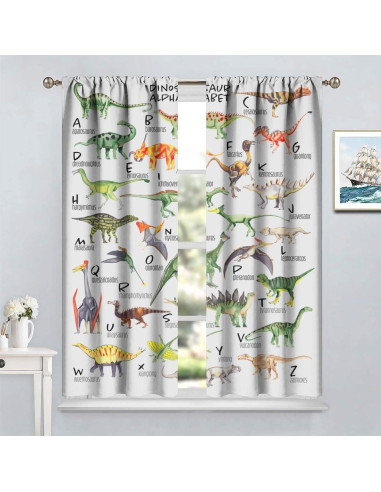 Cortinas de Dinosaurios ShiTingYu 2 Paneles 160x180cm