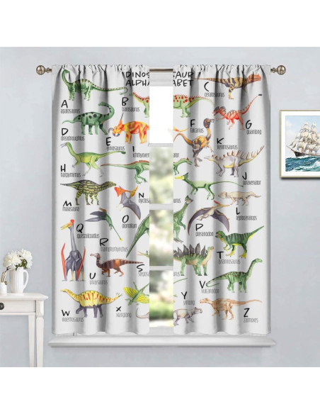 Cortinas de Dinosaurios ShiTingYu 2 Paneles 160x180cm