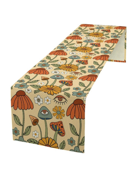 Caminito de Mesa Bohemio ShiTingYu 33x91 cm Naranja Retro