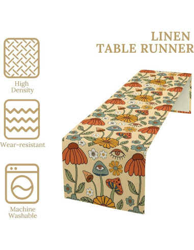 Caminito de Mesa Bohemio ShiTingYu 33x91 cm Naranja Retro