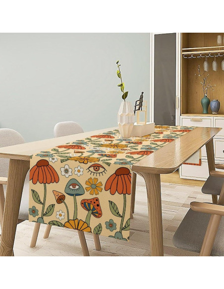 Caminito de Mesa Bohemio ShiTingYu 33x91 cm Naranja Retro