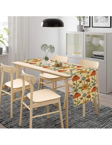 Caminito de Mesa Bohemio ShiTingYu 33x91 cm Naranja Retro