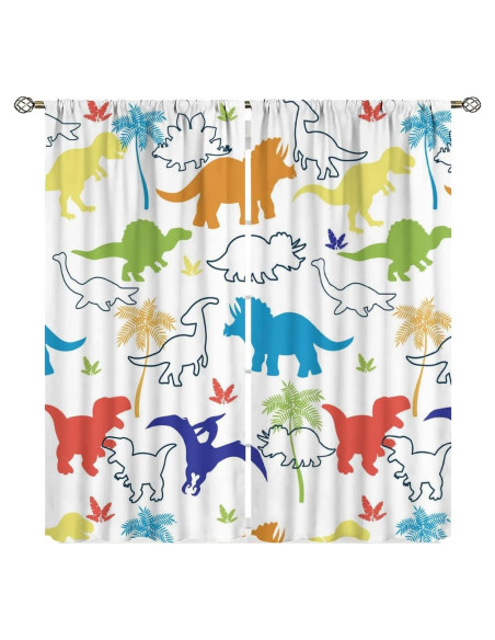 Cortinas para Niños ShiTingYu Dinosaurio 53x114 cm 2 Paneles
