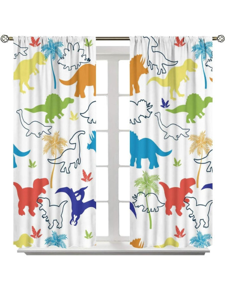 Cortinas para Niños ShiTingYu Dinosaurio 53x114 cm 2 Paneles