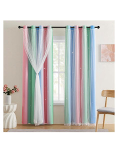 Cortina Opaca XiDi Arcoíris 52x160 cm para Niñas