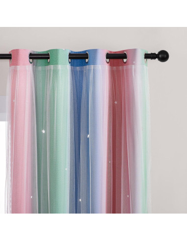 Cortina Opaca XiDi Arcoíris 52x160 cm para Niñas